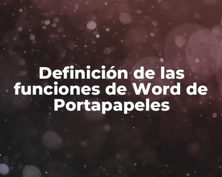 Definición de las funciones de Word de Portapapeles