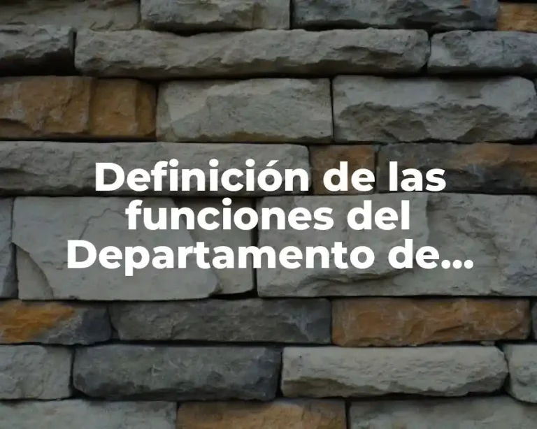 Definición de las funciones del Departamento de Recursos Humanos