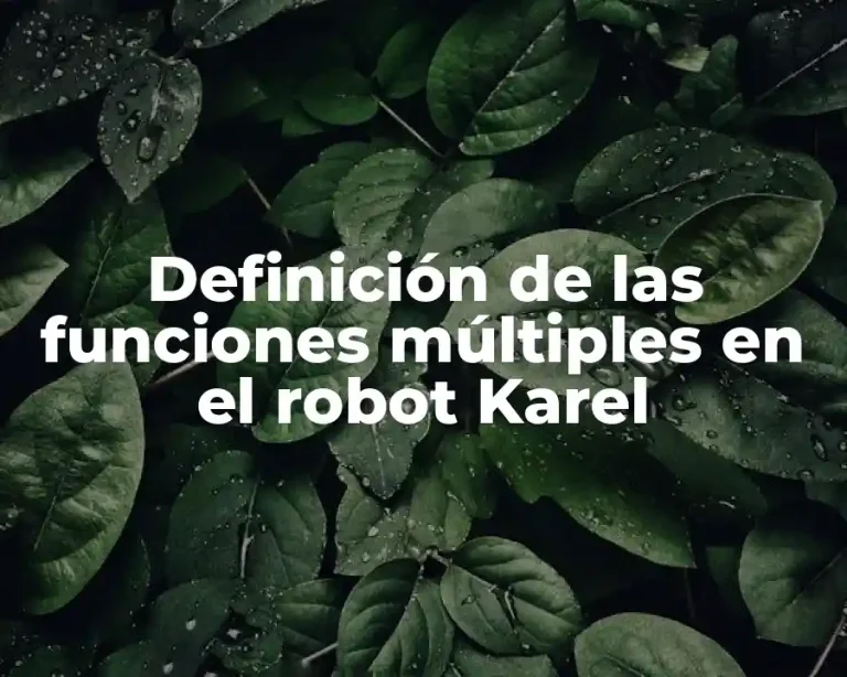 Definición de las funciones múltiples en el robot Karel