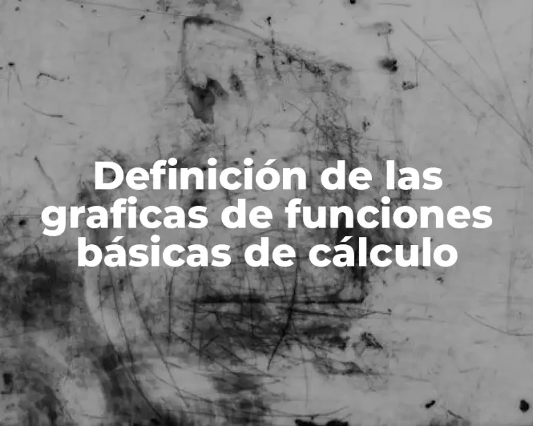 Definición de las graficas de funciones básicas de cálculo