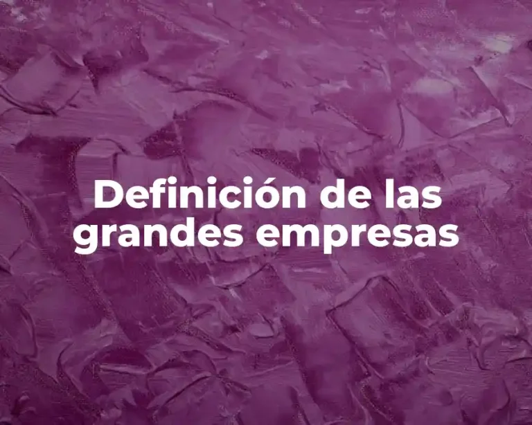 Definición de las grandes empresas