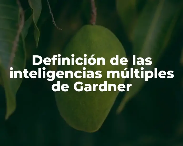 Definición de las inteligencias múltiples de Gardner