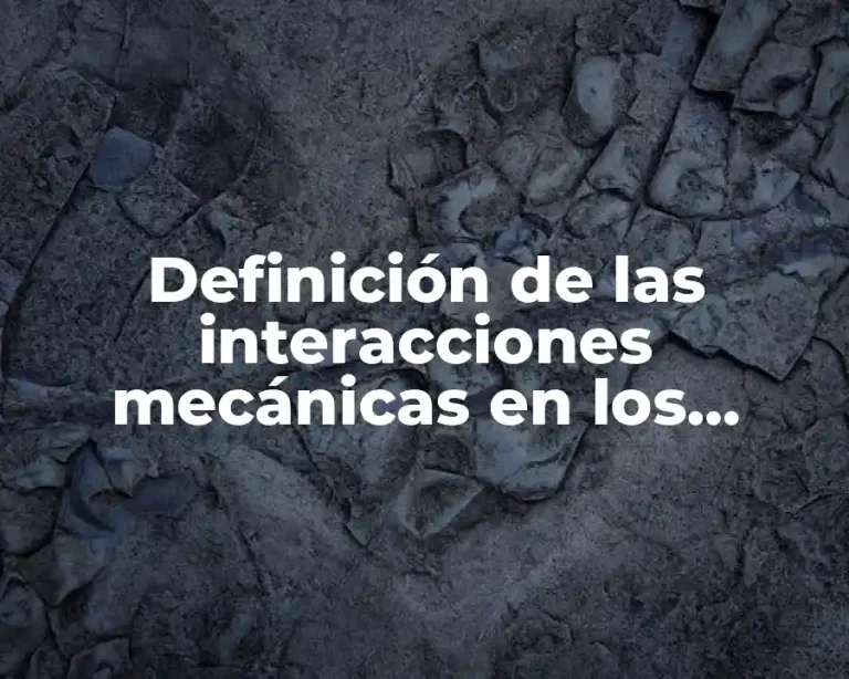Definición de las interacciones mecánicas en los objetos