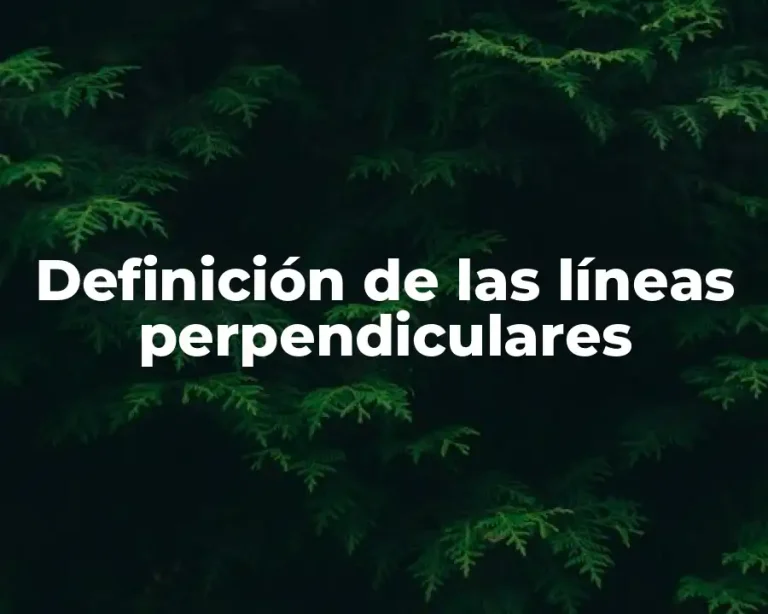 Definición de las líneas perpendiculares