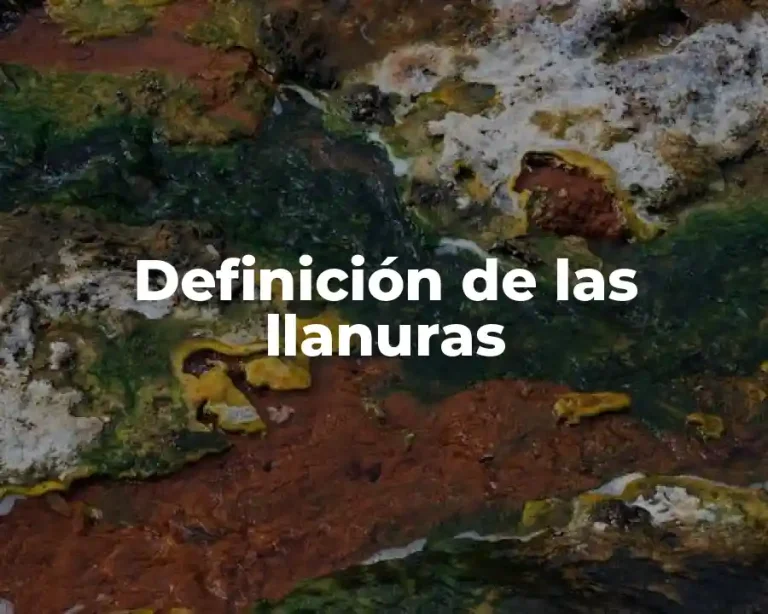 Definición de las llanuras