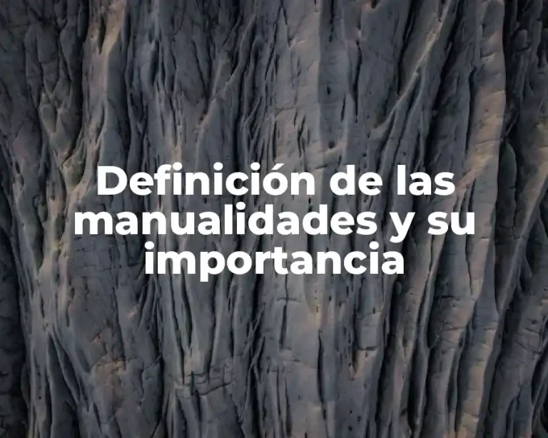 Definición de las manualidades y su importancia