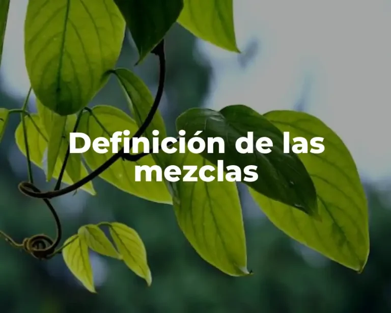 Definición de las mezclas