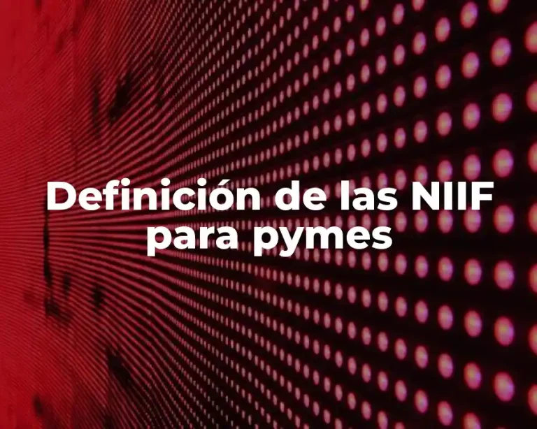 Definición de las NIIF para pymes