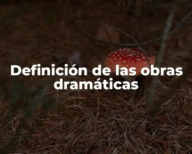 Definición de las obras dramáticas