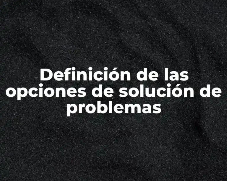 Definición de las opciones de solución de problemas