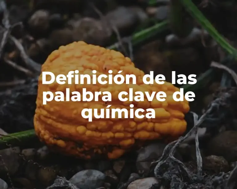 Definición de las palabra clave de química