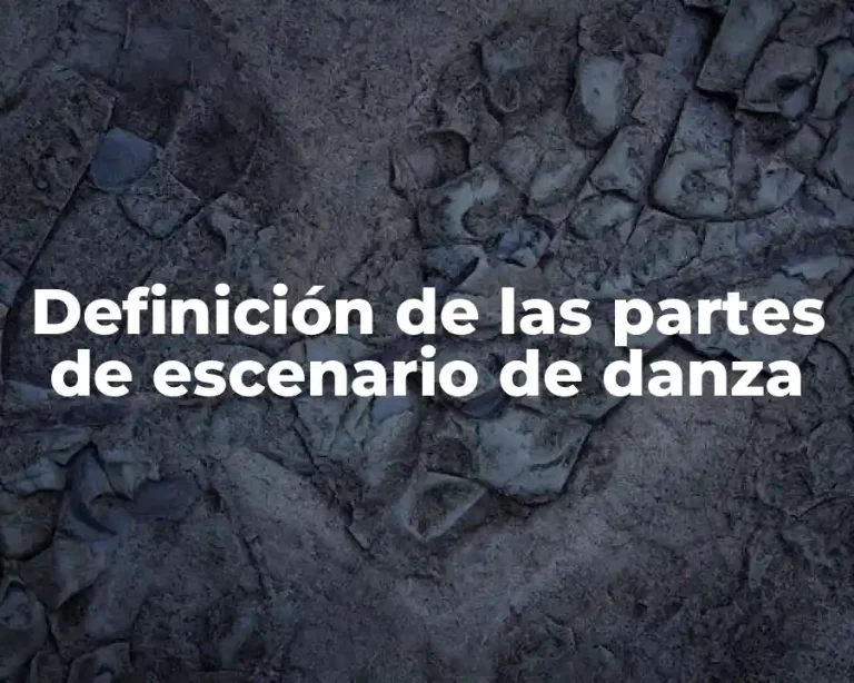 Definición de las partes de escenario de danza