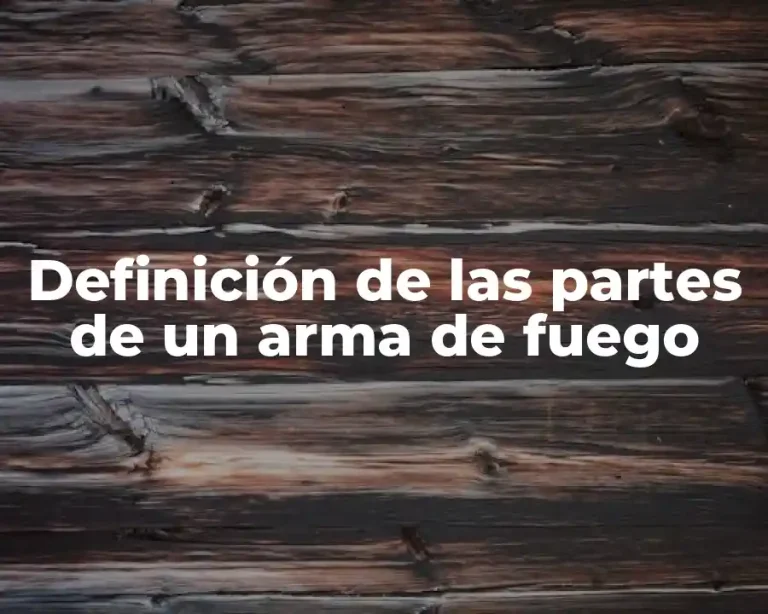 Definición de las partes de un arma de fuego
