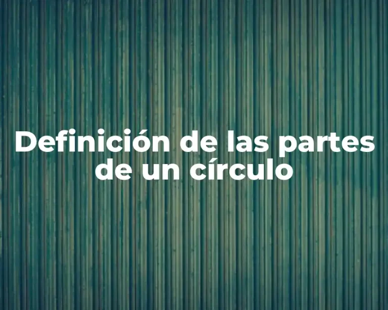 Definición de las partes de un círculo
