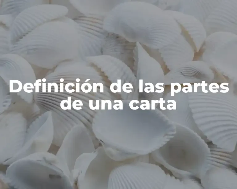 Definición de las partes de una carta