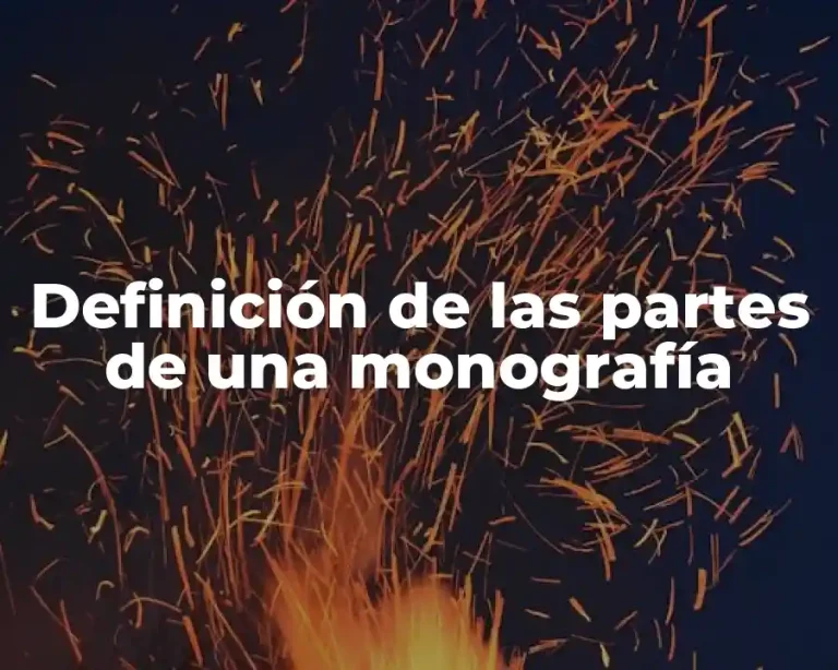 Definición de las partes de una monografía