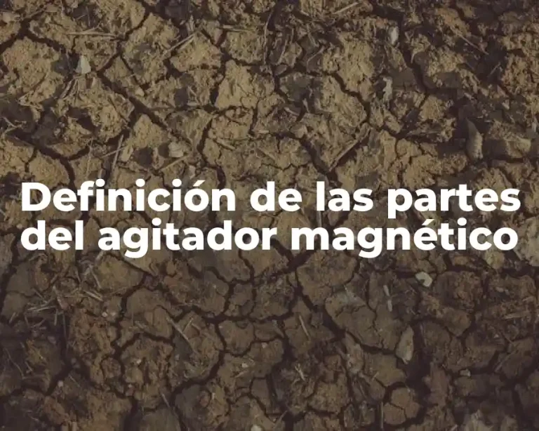 Definición de las partes del agitador magnético