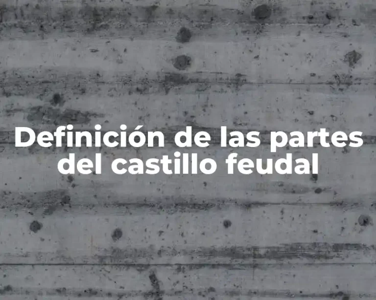 Definición de las partes del castillo feudal
