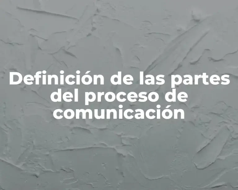 Definición de las partes del proceso de comunicación