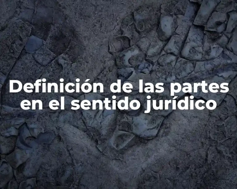 Definición de las partes en el sentido jurídico