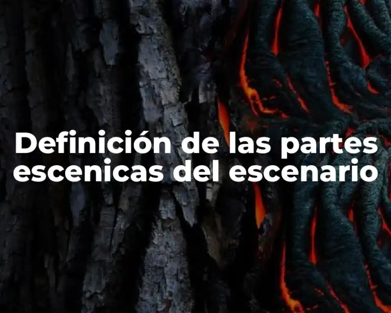 Definición de las partes escenicas del escenario
