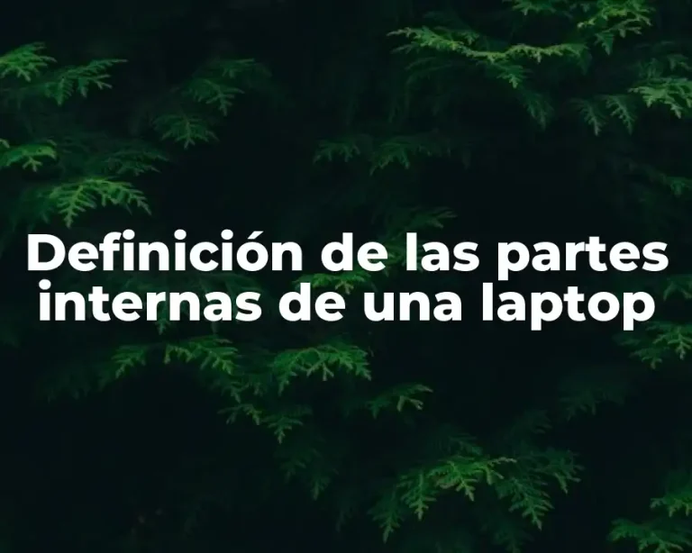 Definición de las partes internas de una laptop