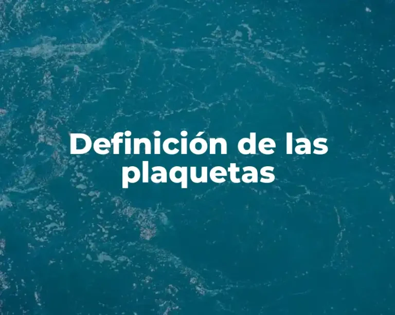 Definición de las plaquetas