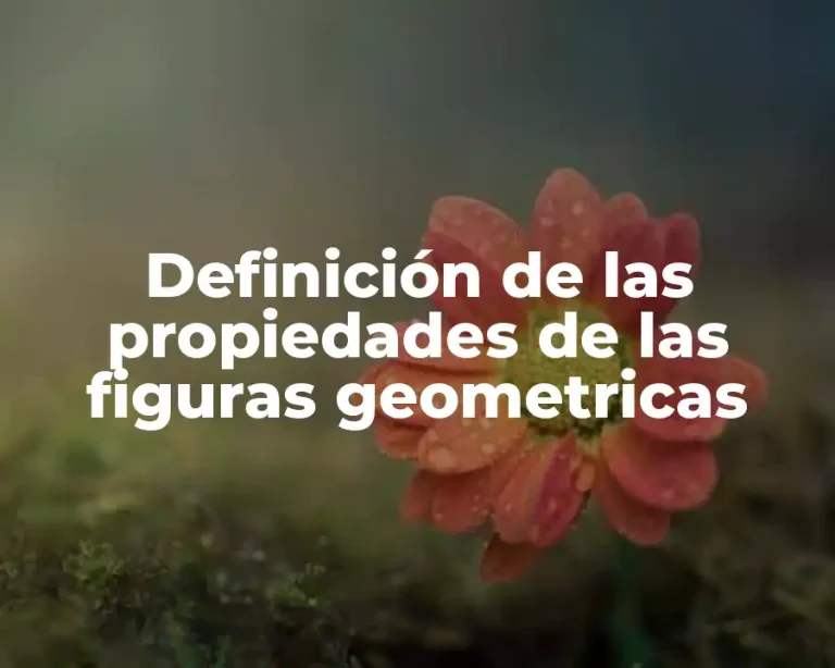 Definición de las propiedades de las figuras geometricas