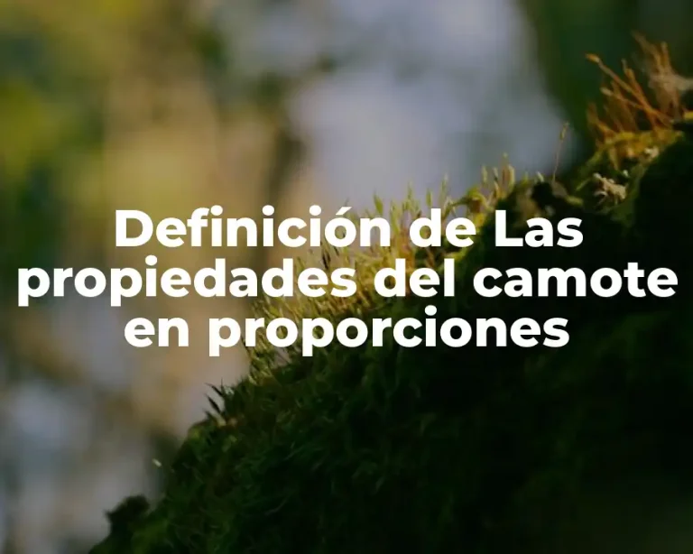 Definición de Las propiedades del camote en proporciones