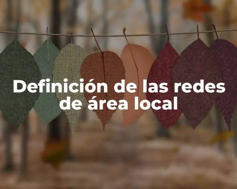 Definición de las redes de área local