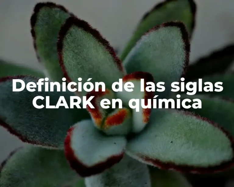 Definición de las siglas CLARK en química