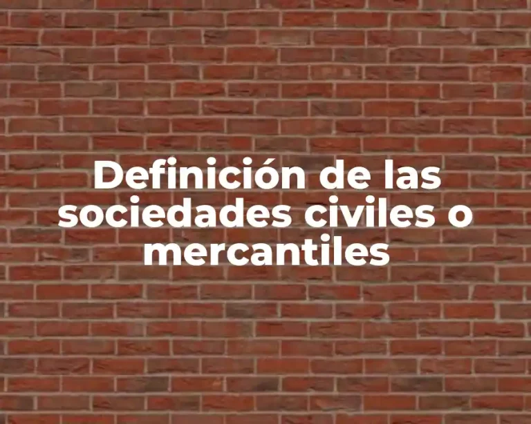 Definición de las sociedades civiles o mercantiles