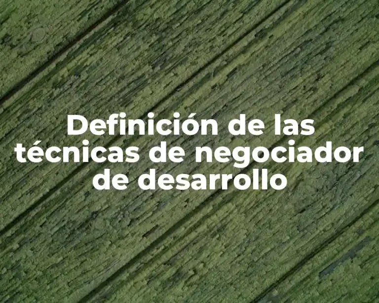 Definición de las técnicas de negociador de desarrollo