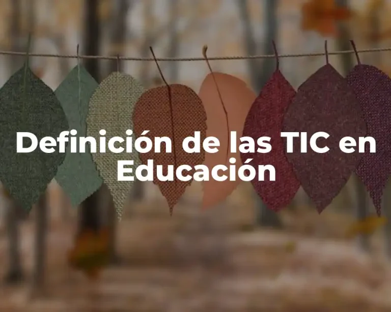 Definición de las TIC en Educación