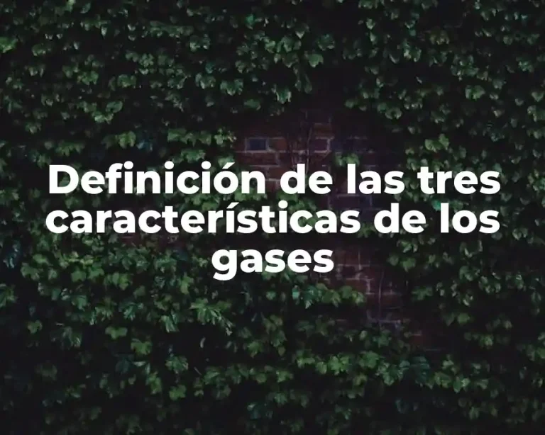 Definición de las tres características de los gases