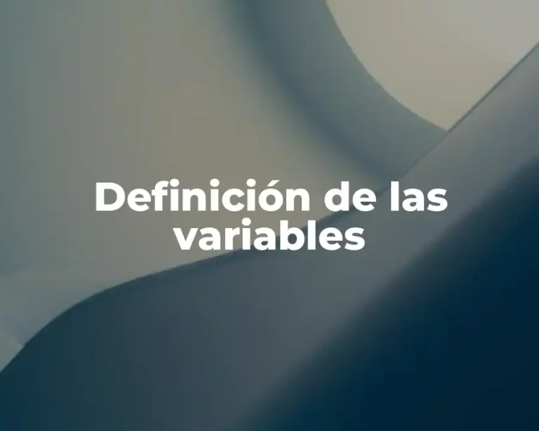 Definición de las variables