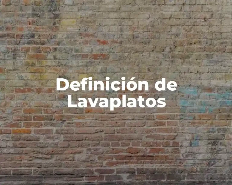 Definición de Lavaplatos