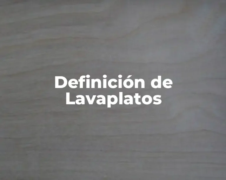 Definición de Lavaplatos