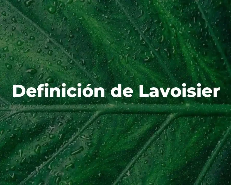 Definición de Lavoisier