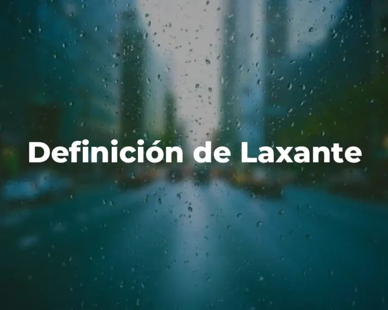 Definición de Laxante