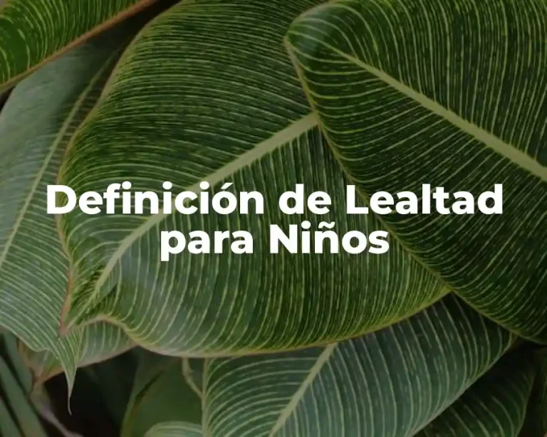 Definición de Lealtad para Niños