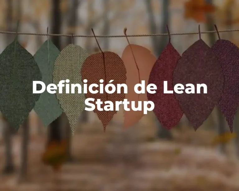 Definición de Lean Startup