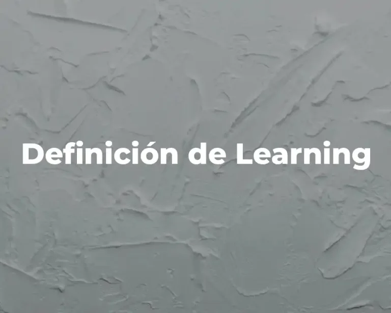 Definición de Learning