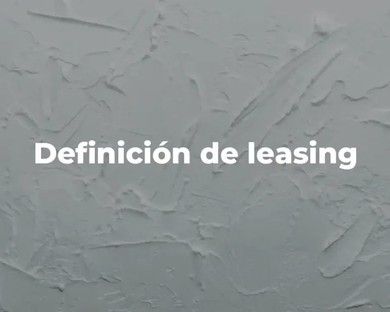 Definición de leasing