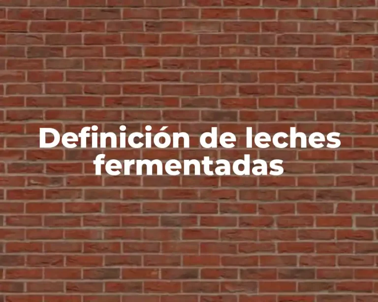 Definición de leches fermentadas