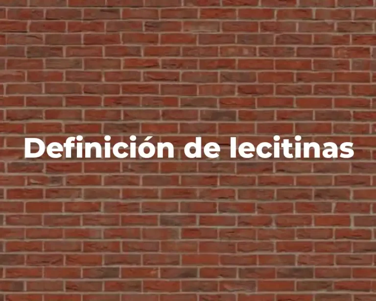 Definición de lecitinas