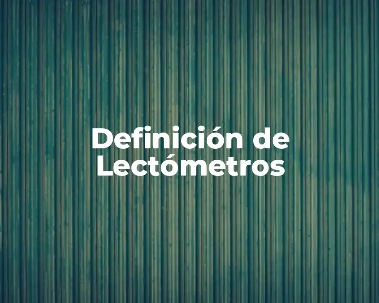 Definición de Lectómetros