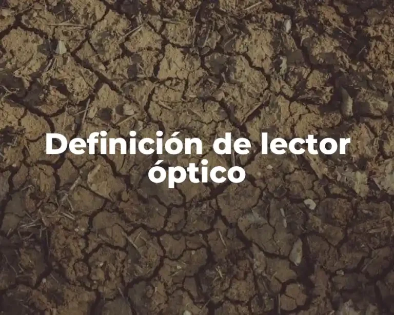 Definición de lector óptico