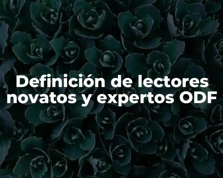 Definición de lectores novatos y expertos ODF