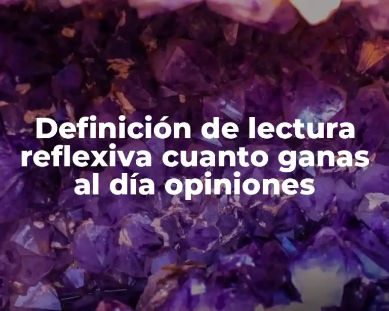 Definición de lectura reflexiva cuanto ganas al día opiniones